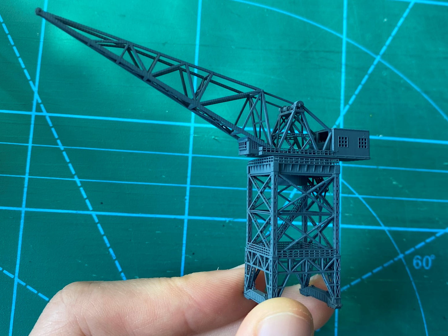 1:700 Hamburg Port and Shipyard, Hamburger Hafen und Werft. BV 250 t crane, warehouse, Blohm Voss