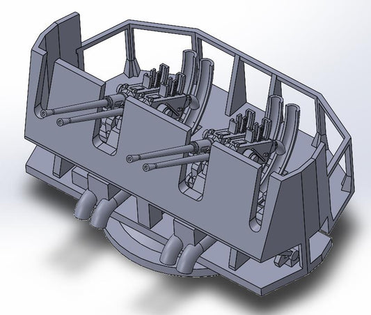 1:700 16×Bofors gun, Bofors quad mount, Bofors twin mount, singel mount, UK MK V, 70-K