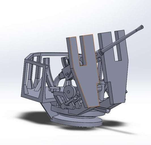 1:700 16×Bofors gun, Bofors quad mount, Bofors twin mount, singel mount, UK MK V, 70-K