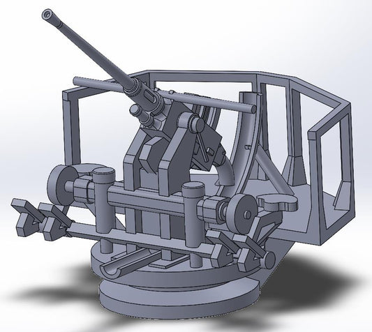 1:700 16×Bofors gun, Bofors quad mount, Bofors twin mount, singel mount, UK MK V, 70-K