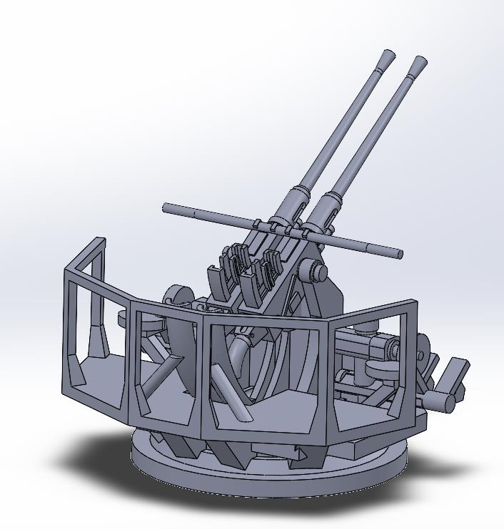 1:350 16×Bofors gun, Bofors quad mount, Bofors twin mount, singel mount, UK MK V, 70-K