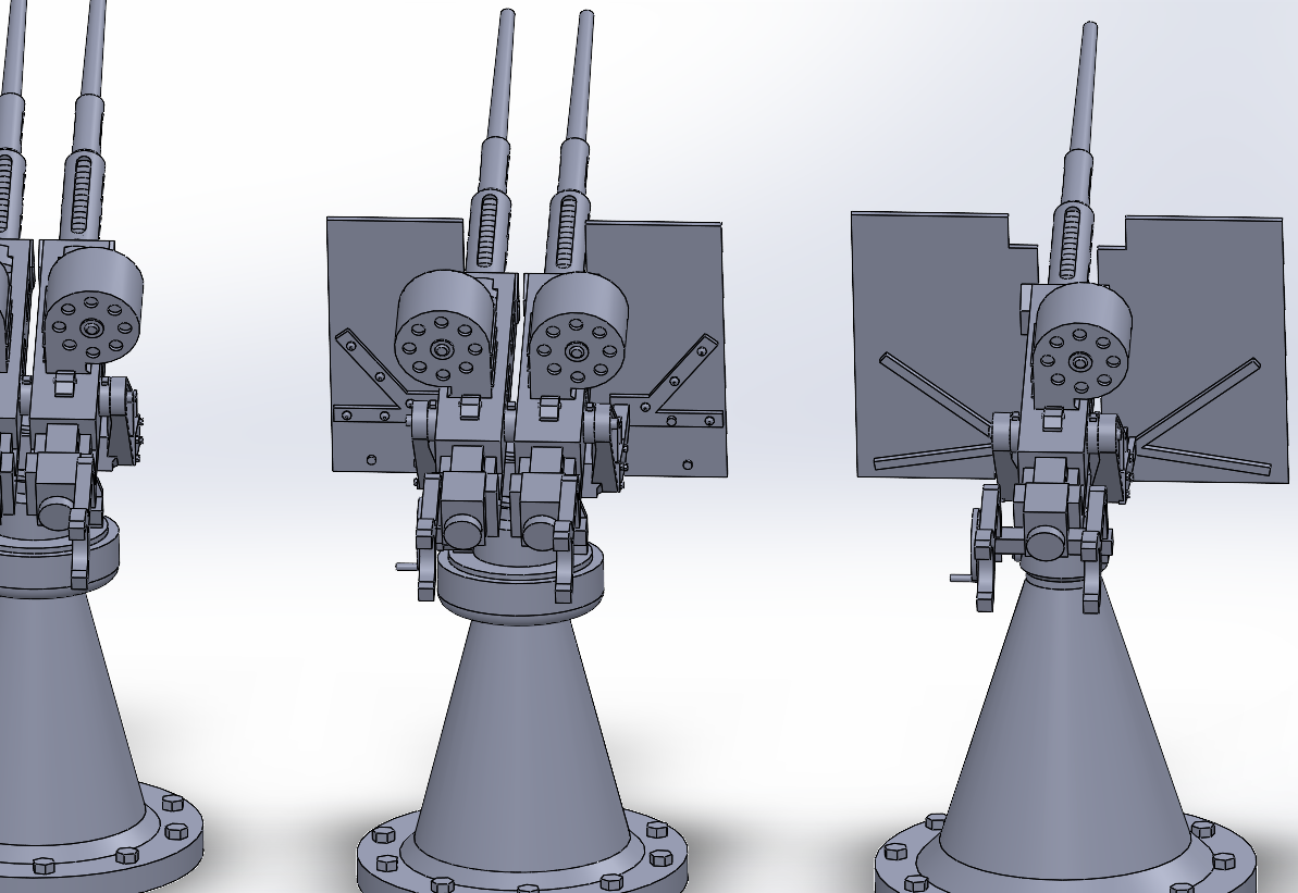 1:700, 1:350 Oerlikon autocannon, Oerlikon gun Royal Navy MK V, 3D printed