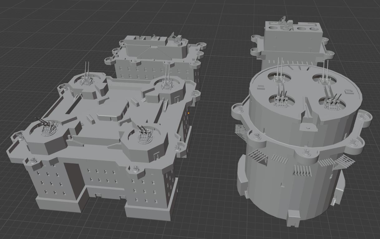 1:700 Flak Tower, Flakturm, G Tower, L Tower, Augarten, Hamburg