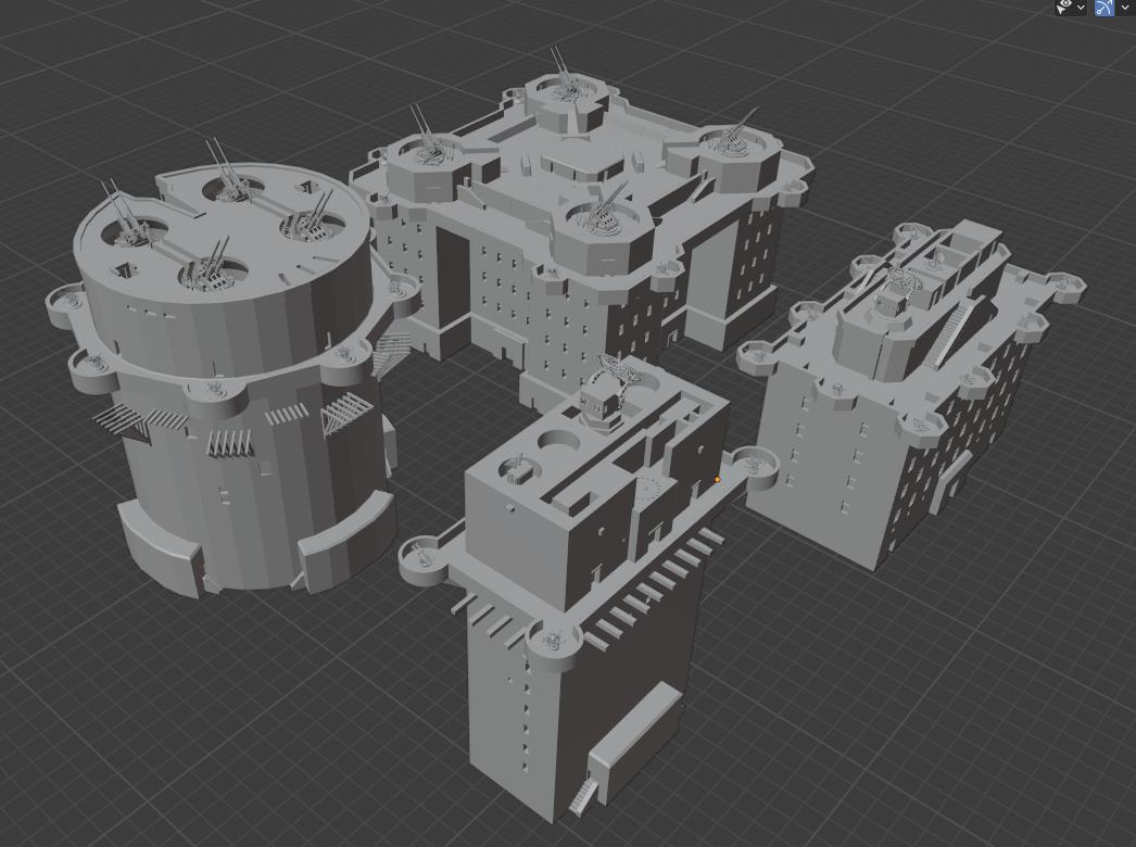 1:700 Flak Tower, Flakturm, G Tower, L Tower, Augarten, Hamburg