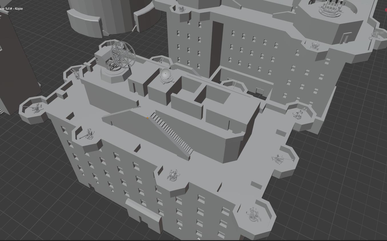 1:700 Flak Tower, Flakturm, G Tower, L Tower, Augarten, Hamburg