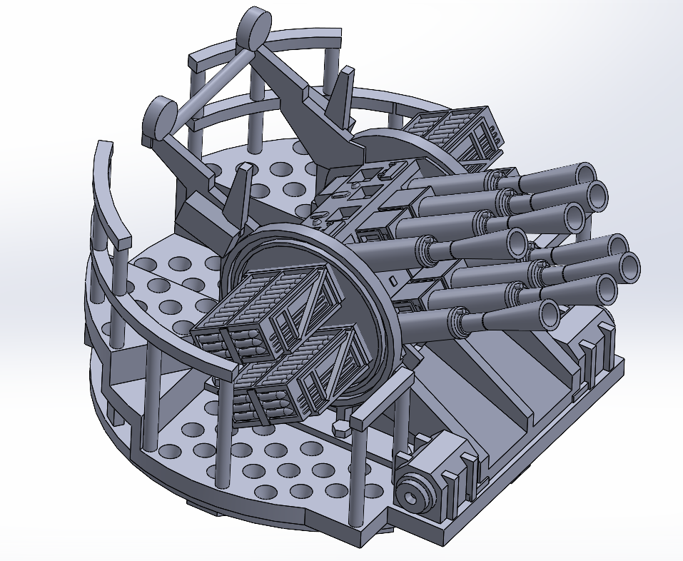 1:700, 1:350 Royal Navy, Pom Pom Gun kit, 15 guns, 8-barrelled, 4-barrelled, v.2022