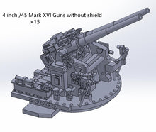 Load image into Gallery viewer, 1:700, 1:350 Royal Navy, 4 inch /45 Mark XVI Guns, 102mm AA gun, v.2022
