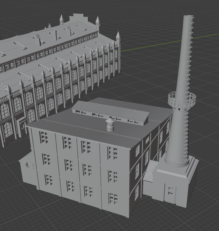 1:700 Factory building, old factory, 1:700 Fabrik