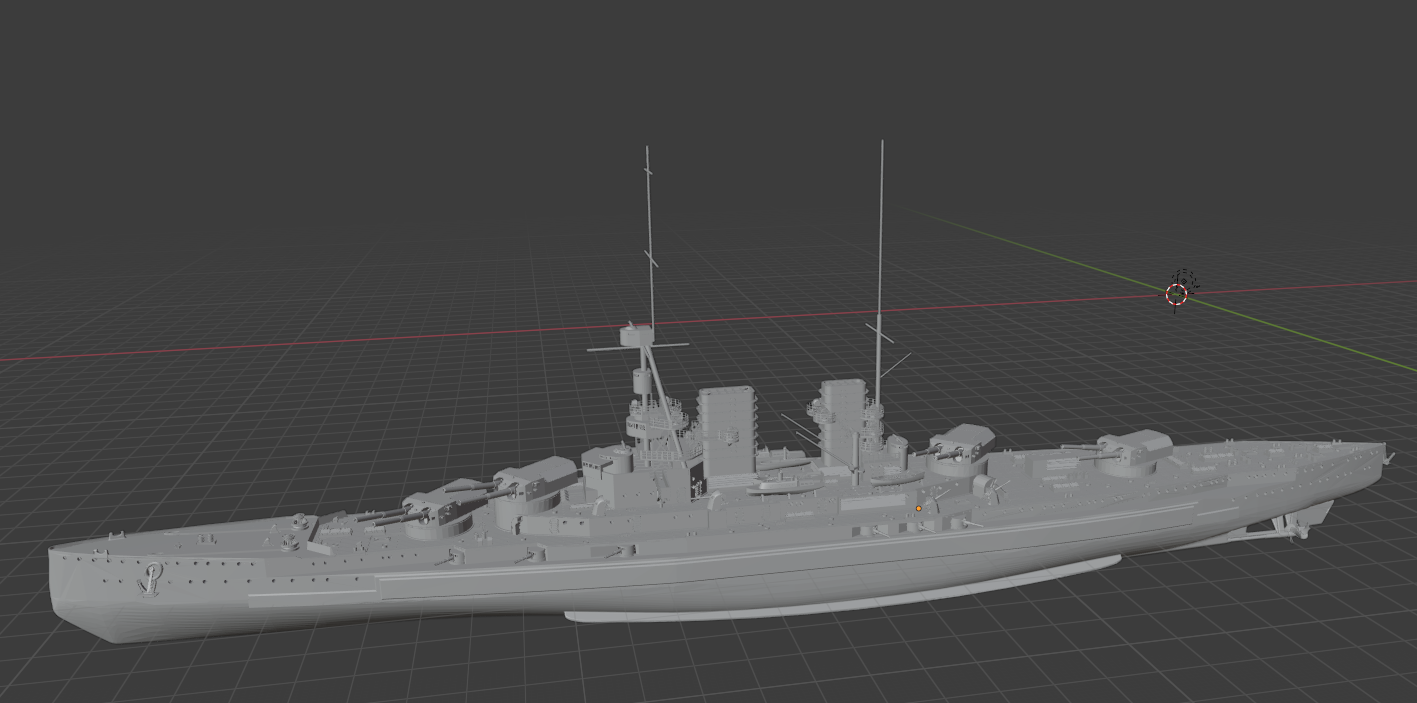 1:700 SMS Mackensen, german battlecruiser, WWI, resin, 3D printed kit, Full hull, waterline, bayern class gun house