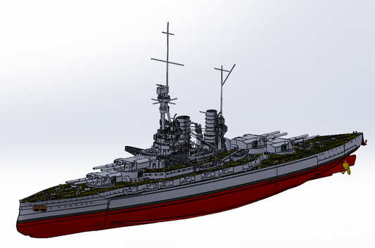 1:700 SMS Bayern 1915, SMS Baden 1918, german battleship, 3d printed kits, resin