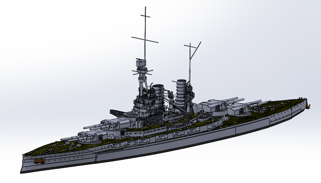 1:700 SMS Bayern 1915, SMS Baden 1918, german battleship, 3d printed kits, resin