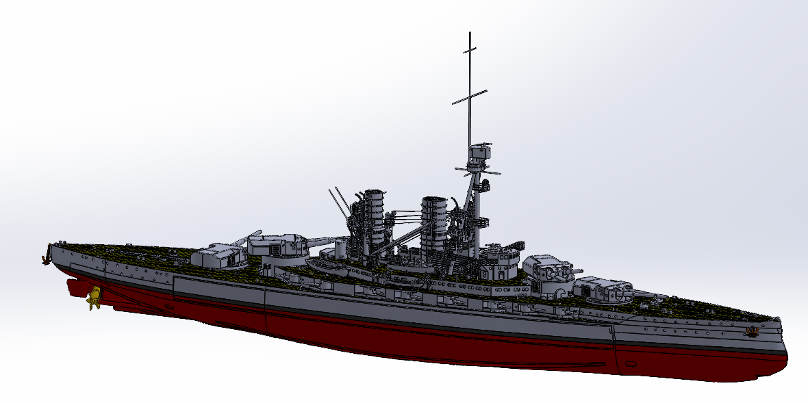 1:700 SMS Bayern 1915, SMS Baden 1918, german battleship, 3d printed kits, resin