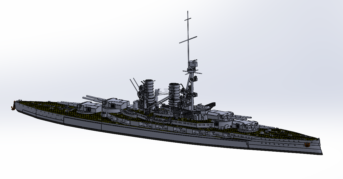 1:700 SMS Bayern 1915, SMS Baden 1918, german battleship, 3d printed kits, resin