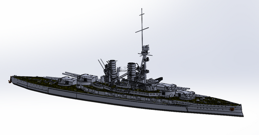 1:700 SMS Bayern 1915, SMS Baden 1918, german battleship, 3d printed kits, resin