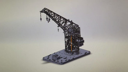 1:700 German Navy  floating crane Langer Heinrich, WWI, WWII, 3D printed kit, Waterline