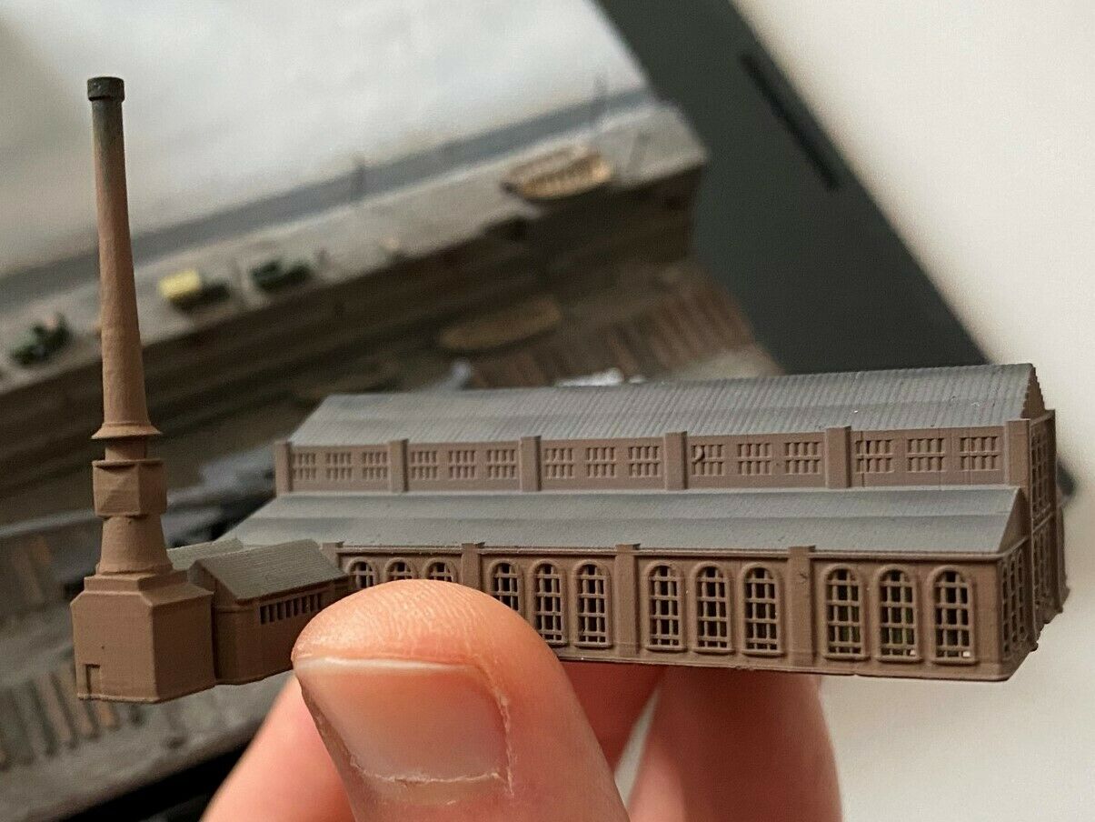 1:700 Factory building, old factory, 1:700 Fabrik