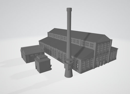 1:700 Factory building, old factory, 1:700 Fabrik