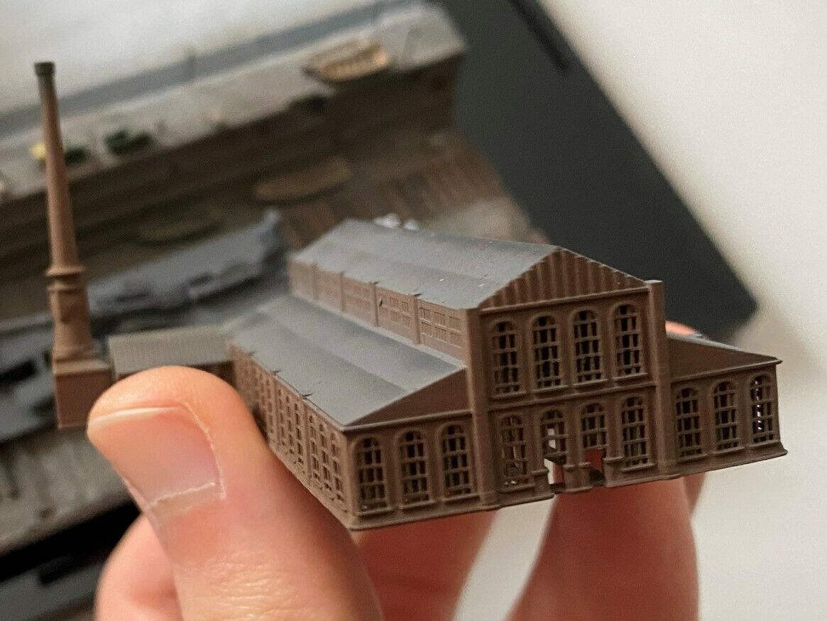 1:700 Factory building, old factory, 1:700 Fabrik